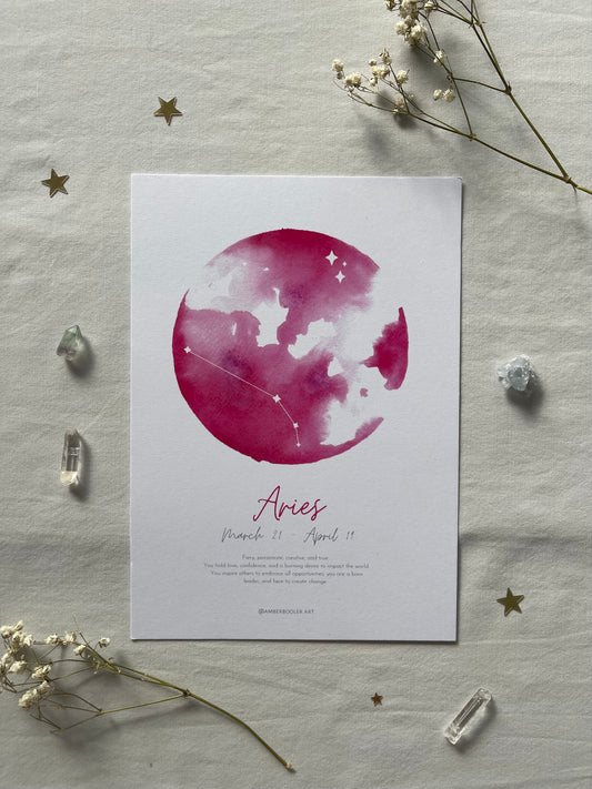 Zodiac Aries Art Print