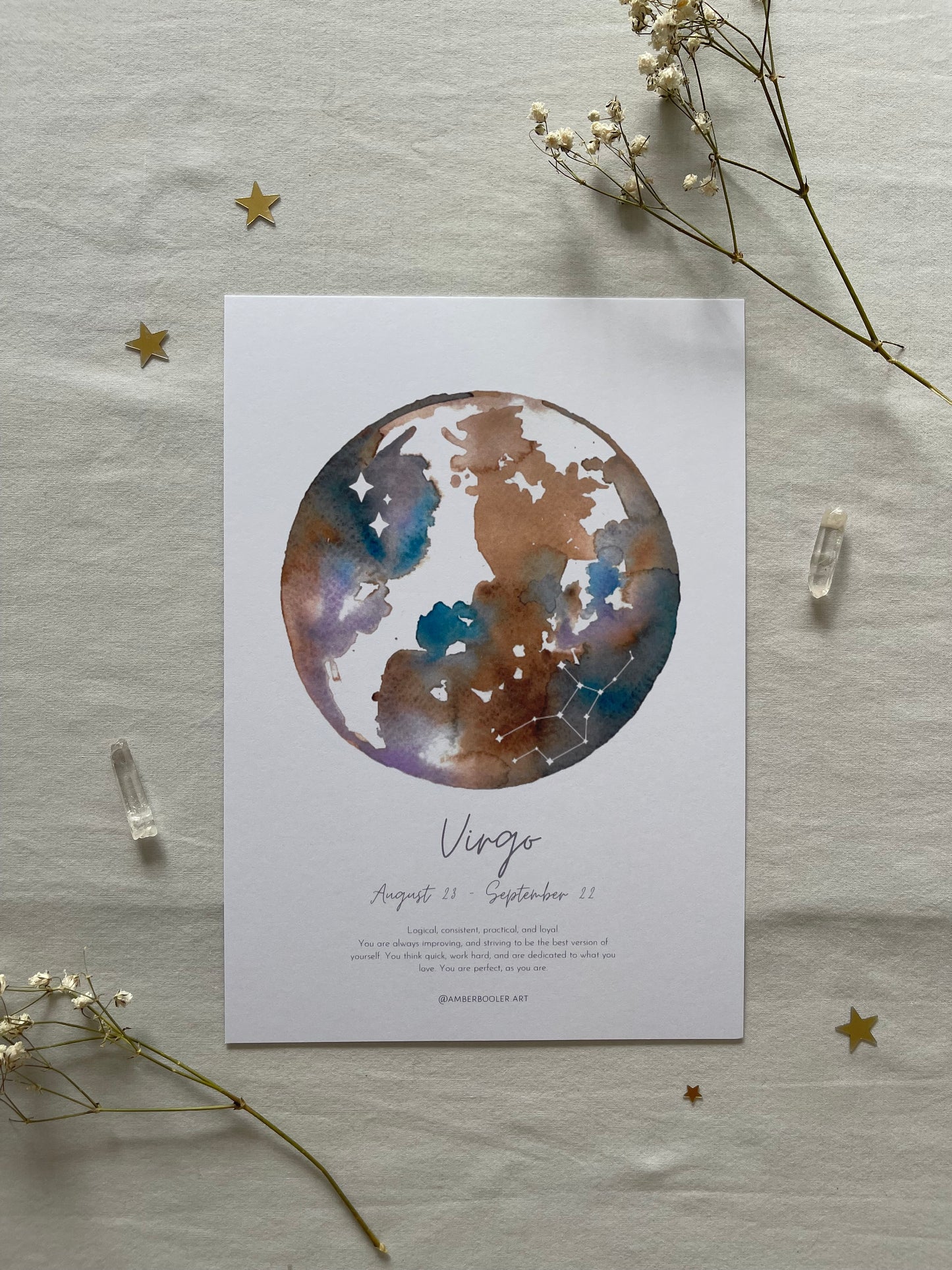 Zodiac Virgo Art Print