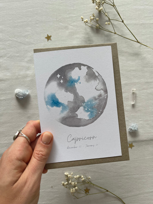 Zodiac Capricorn Greeting Card