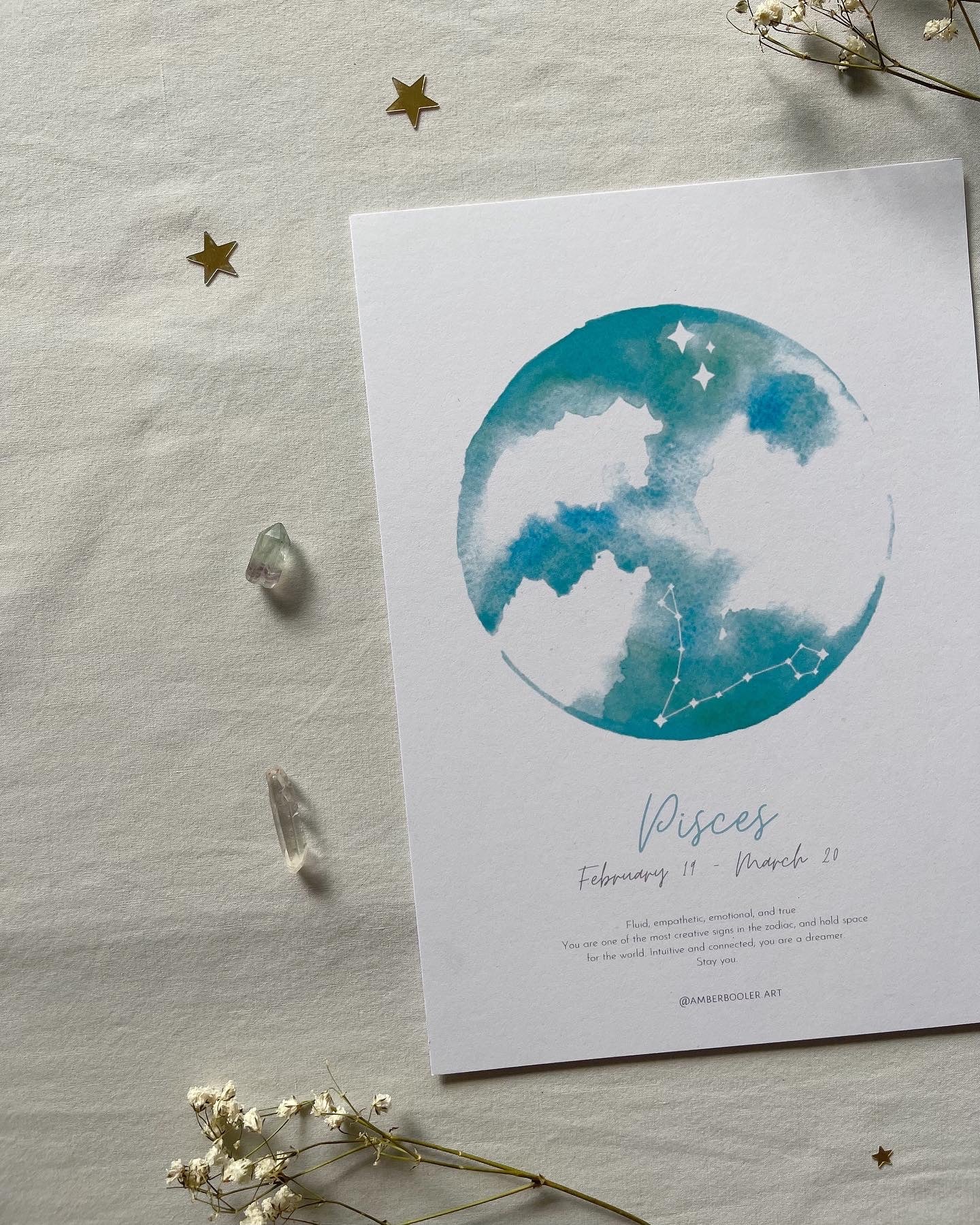 Zodiac Pisces Art Print