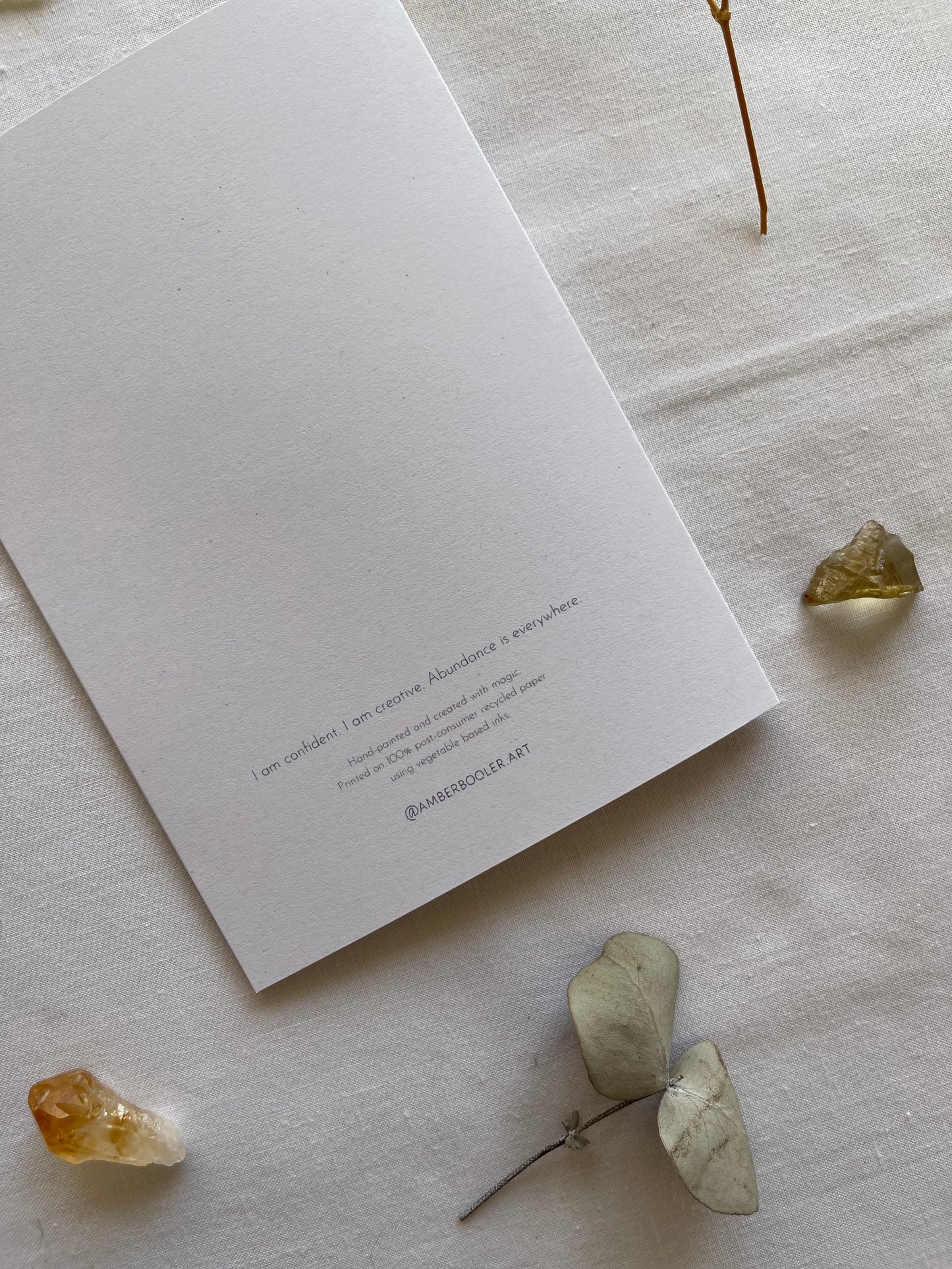 Citrine Crystal Blank Greeting Card