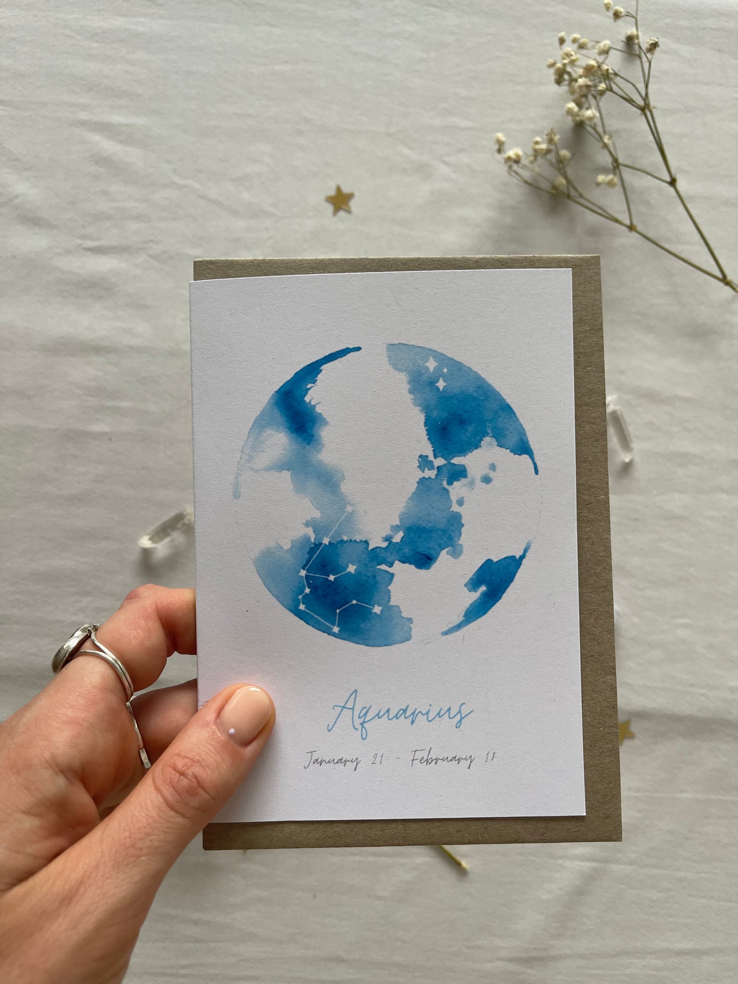 Zodiac Aquarius Greeting Card