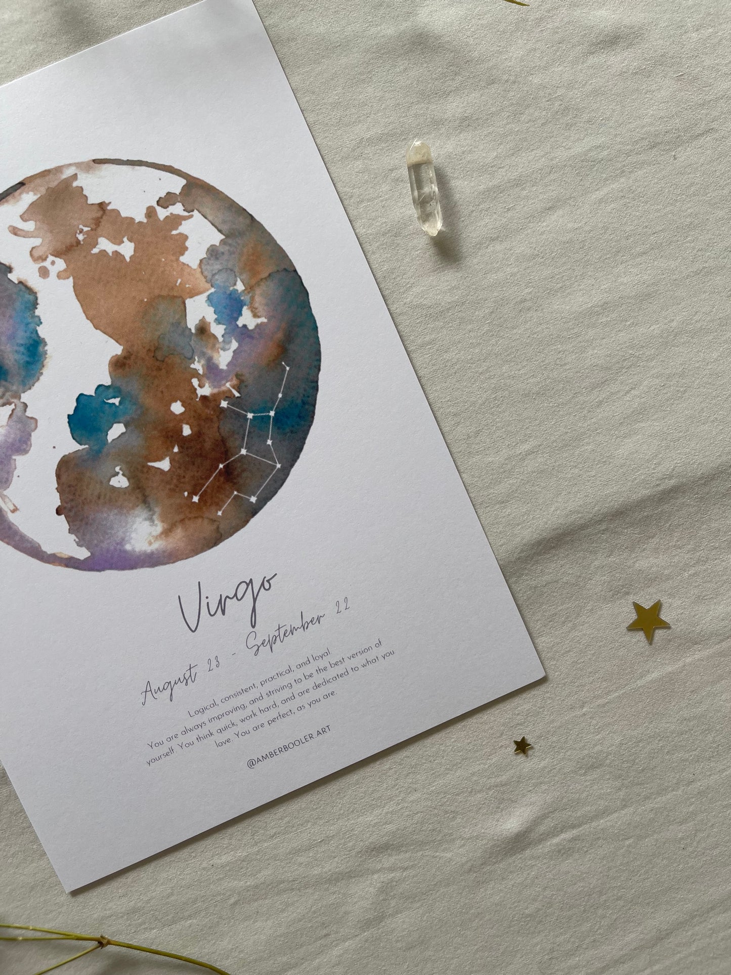 Zodiac Virgo Art Print