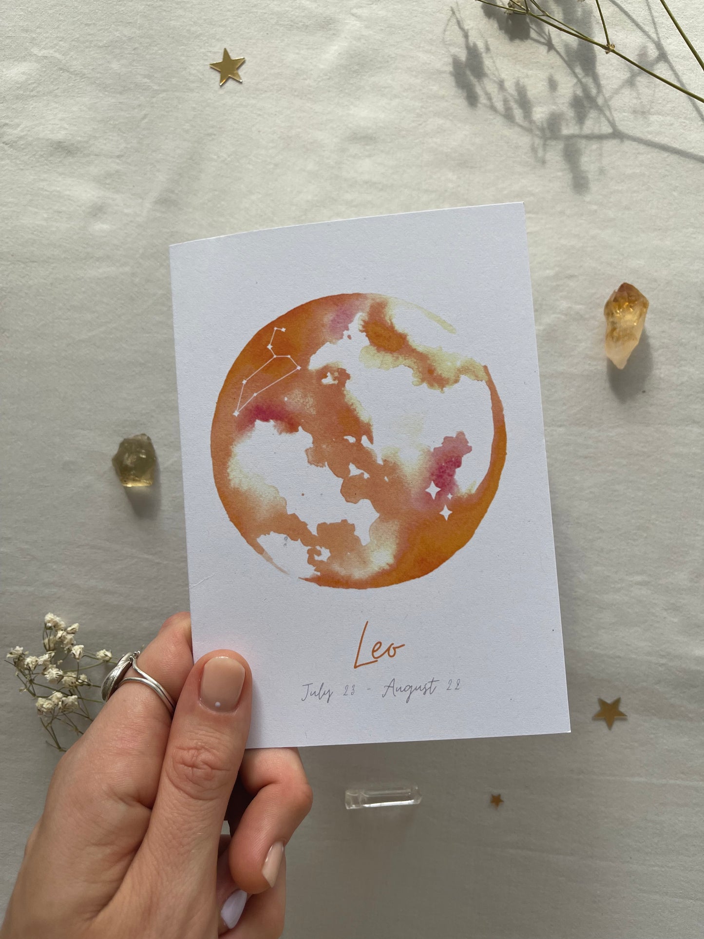 Zodiac Leo Greeting Card
