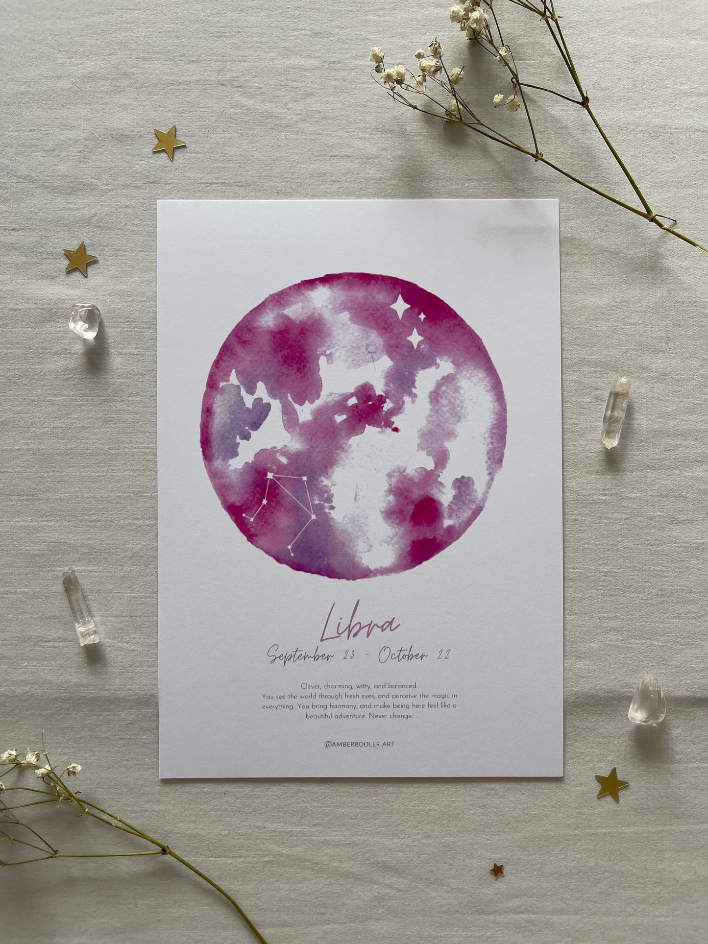 Zodiac Libra Art Print