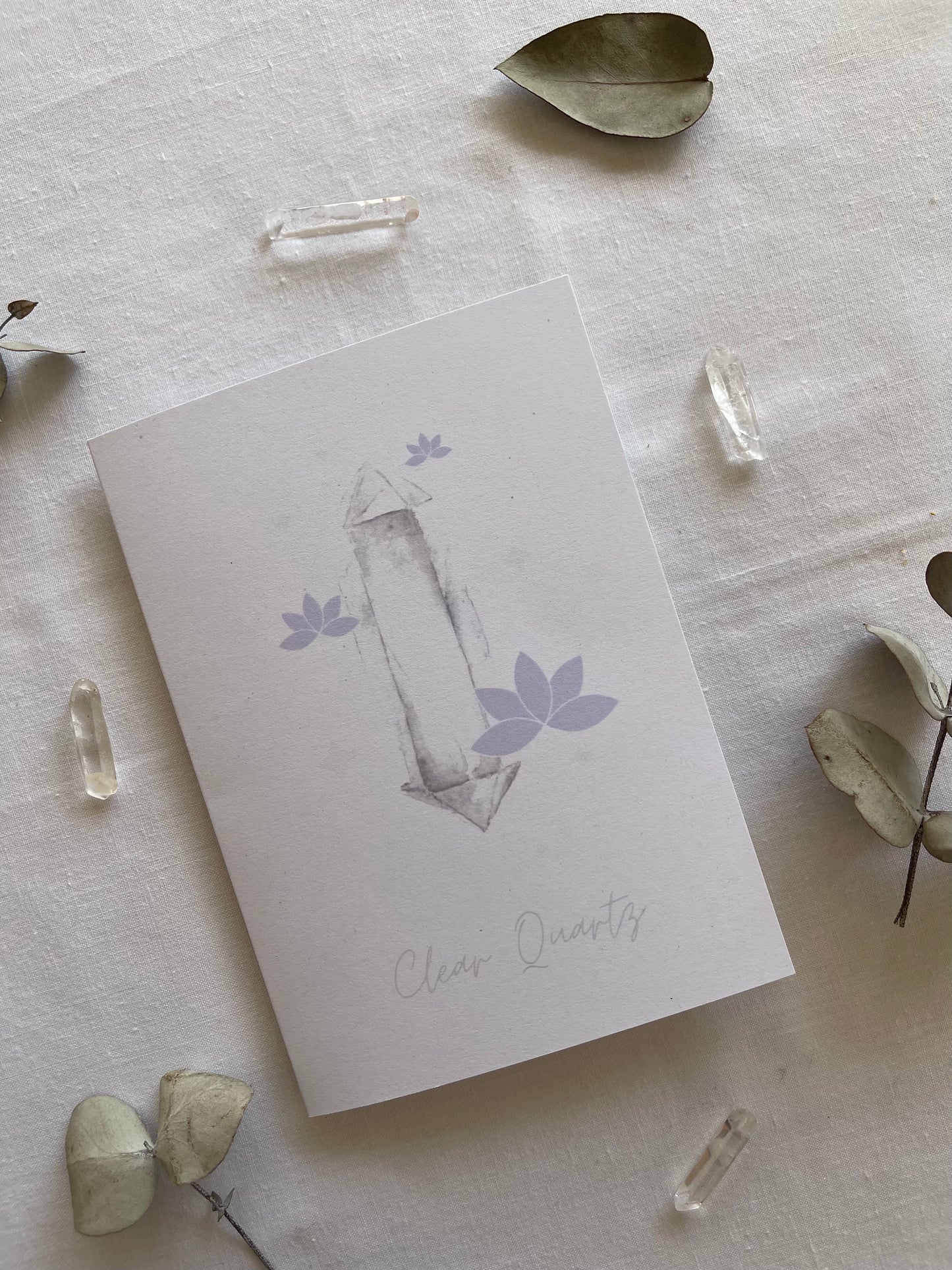 Clear Quartz Crystal Blank Greeting Card