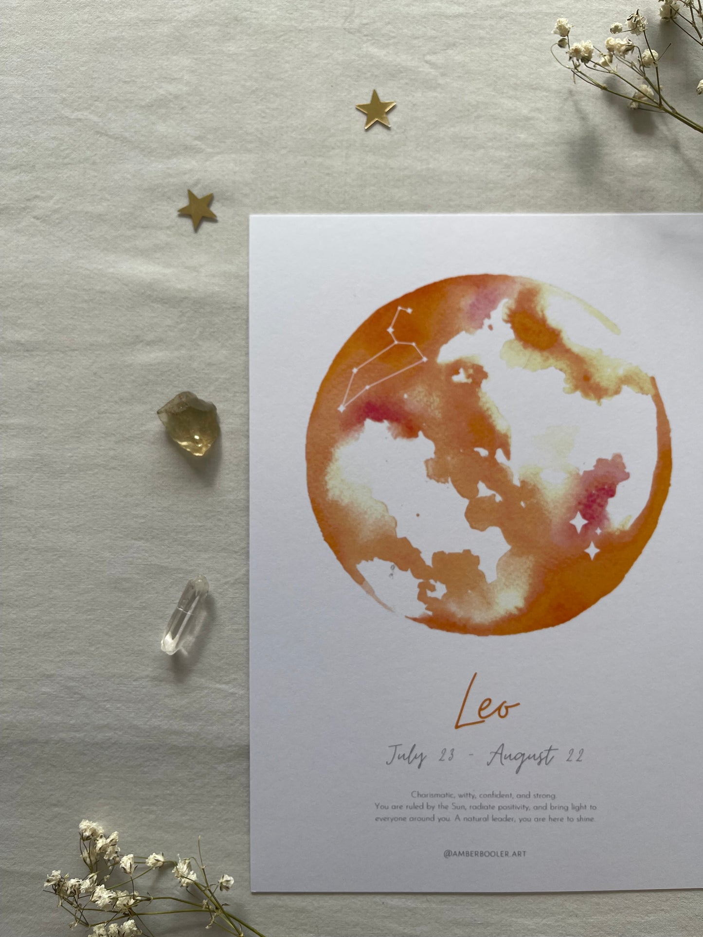 Zodiac Leo Art Print