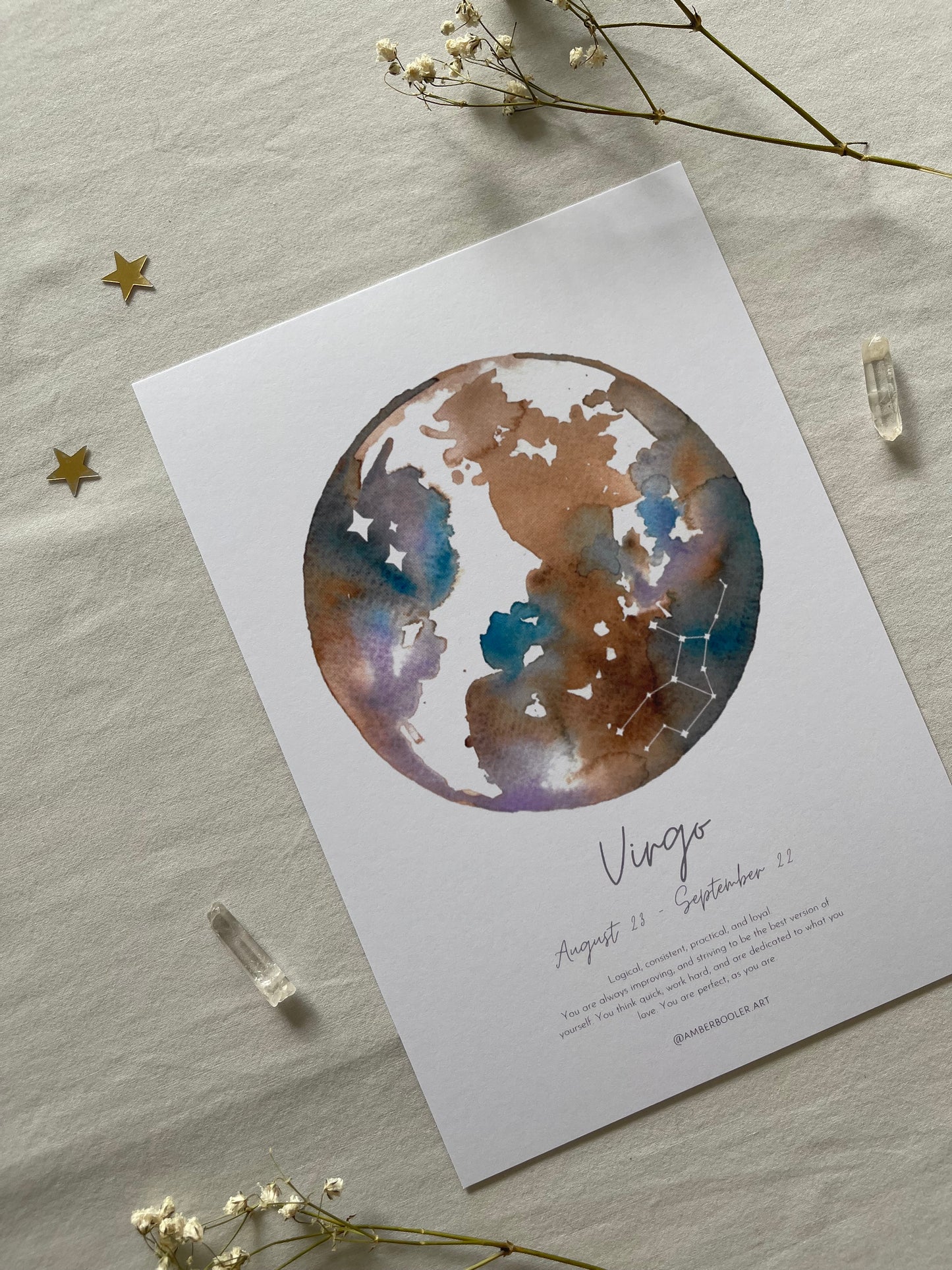 Zodiac Virgo Art Print