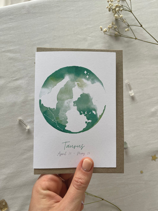 Zodiac Taurus Greeting Card