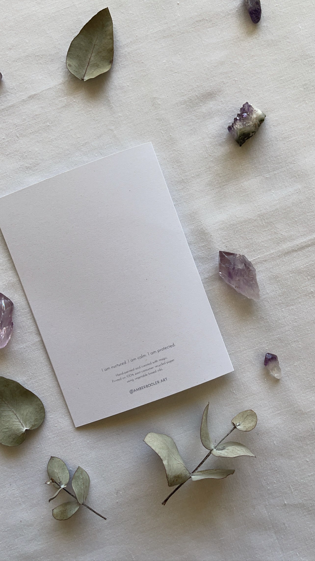 Amethyst Crystal Blank Greeting Card