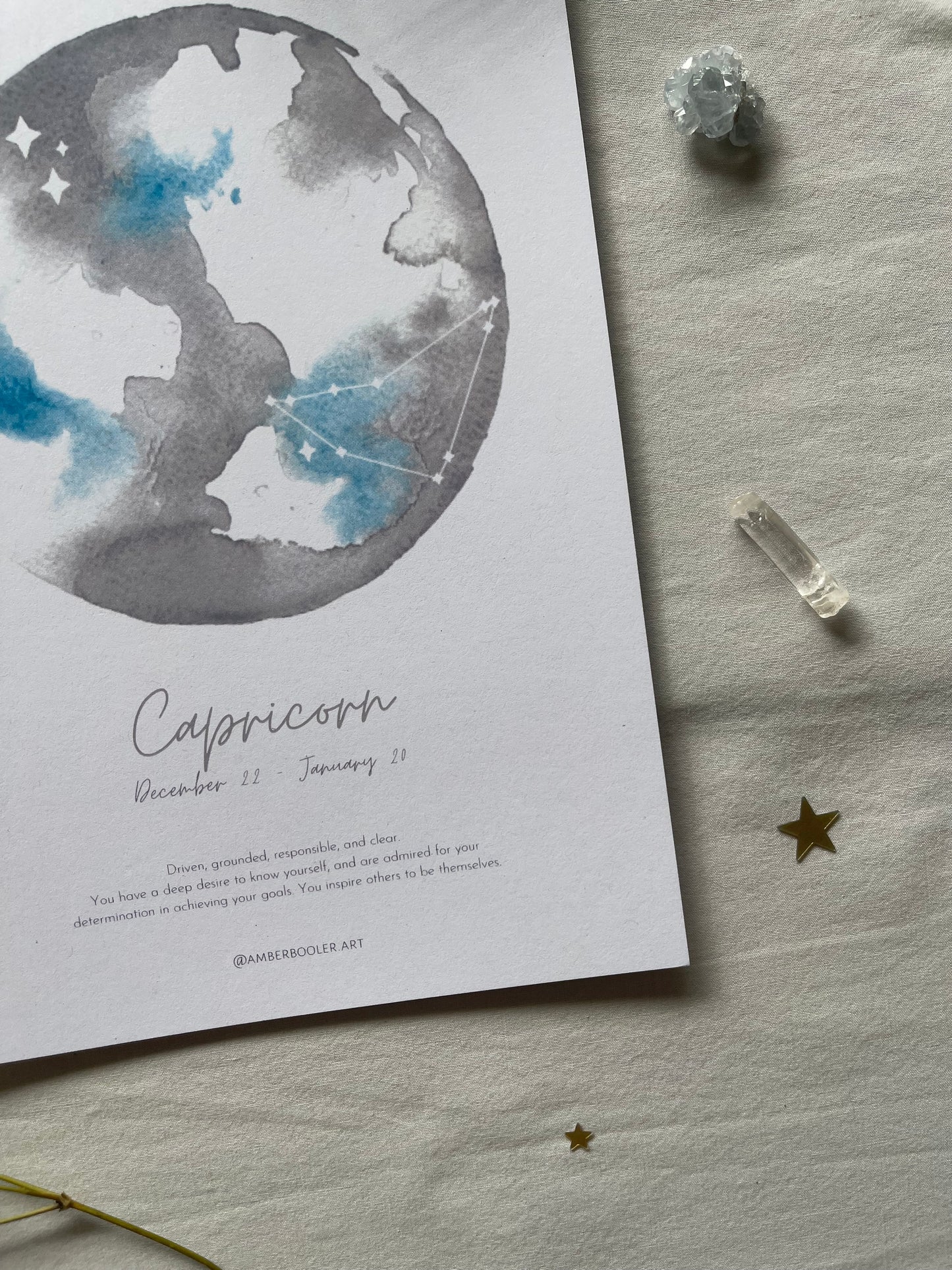 Zodiac Capricorn Art Print