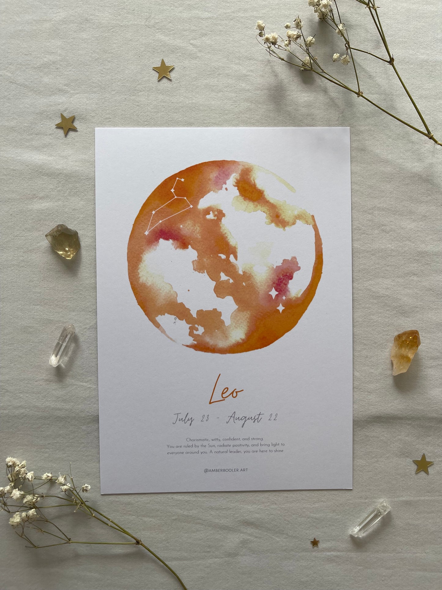 Zodiac Leo Art Print