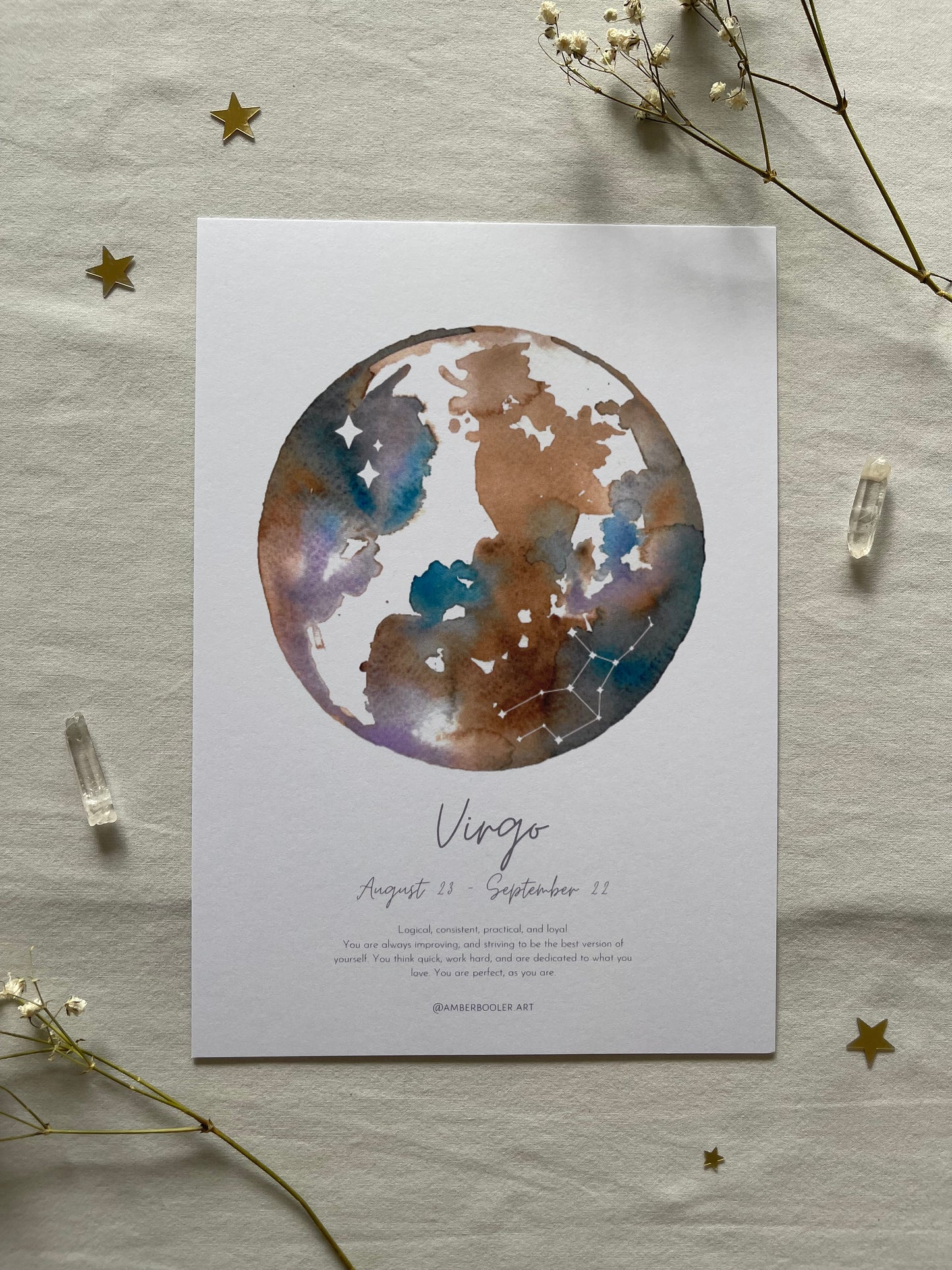Zodiac Virgo Art Print