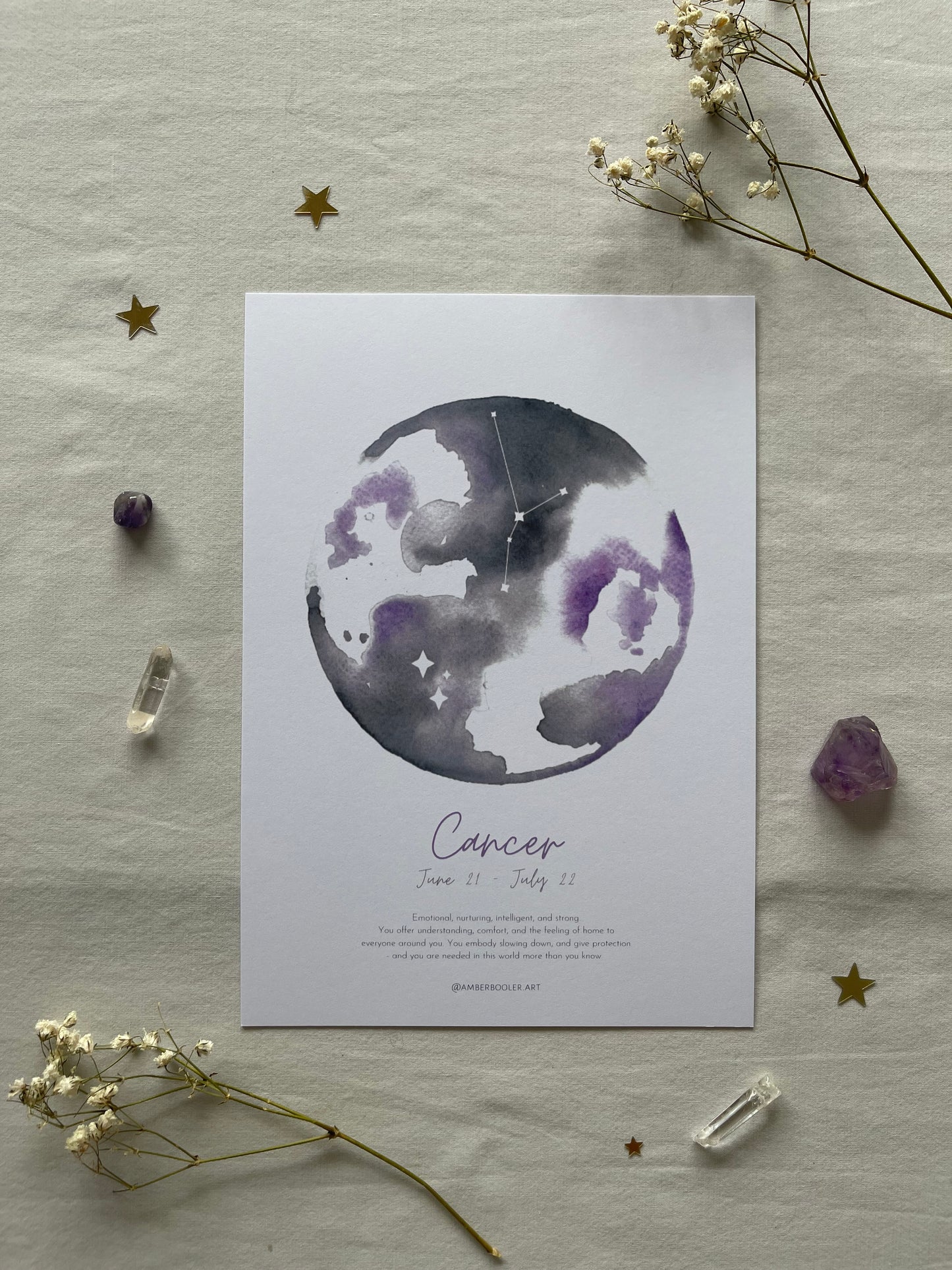 Zodiac Cancer Art Print