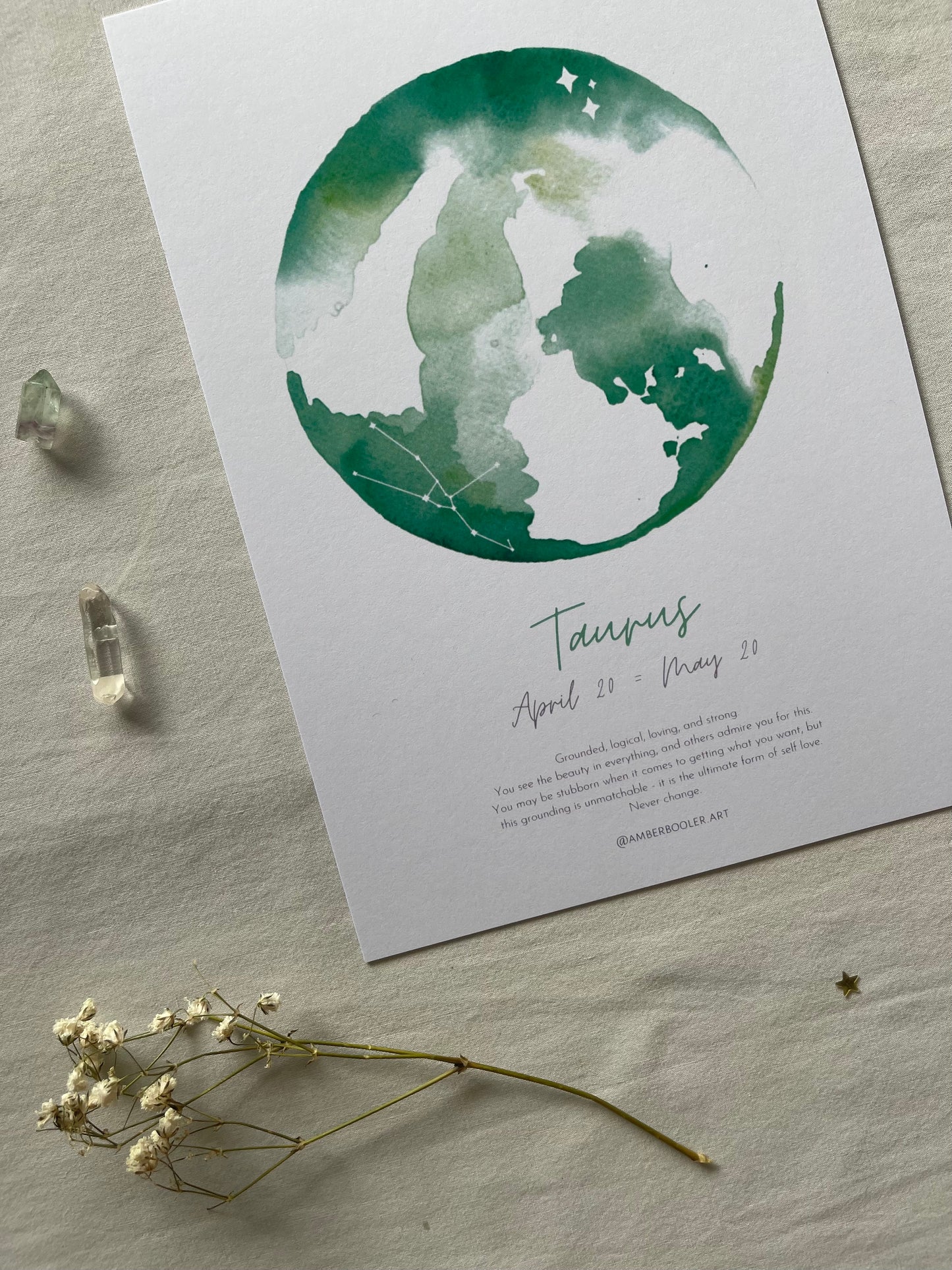 Zodiac Taurus Art Print