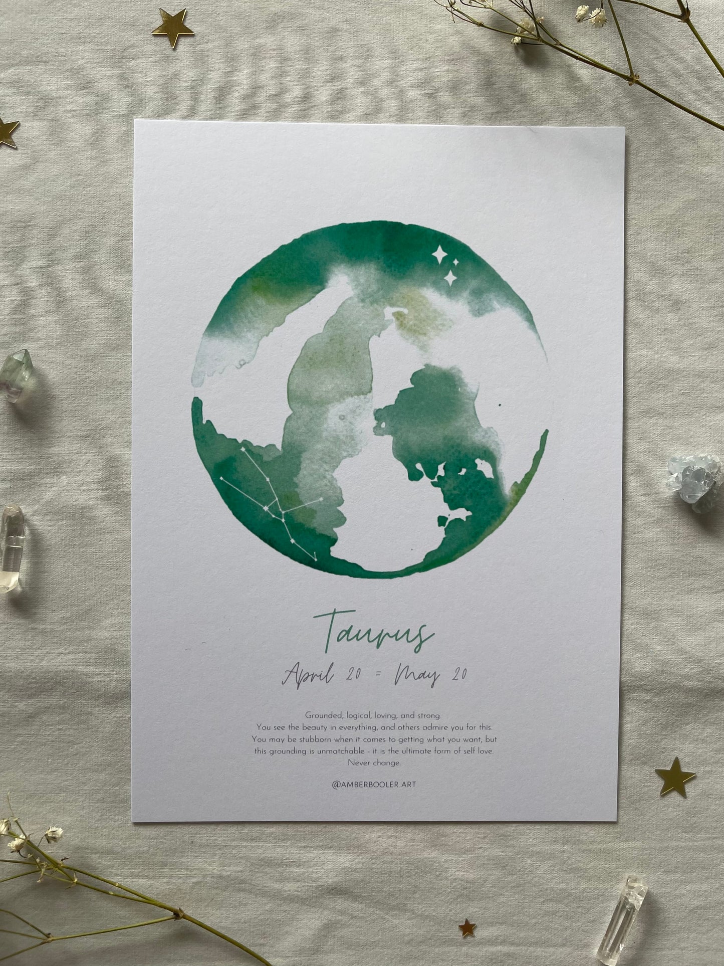 Zodiac Taurus Art Print