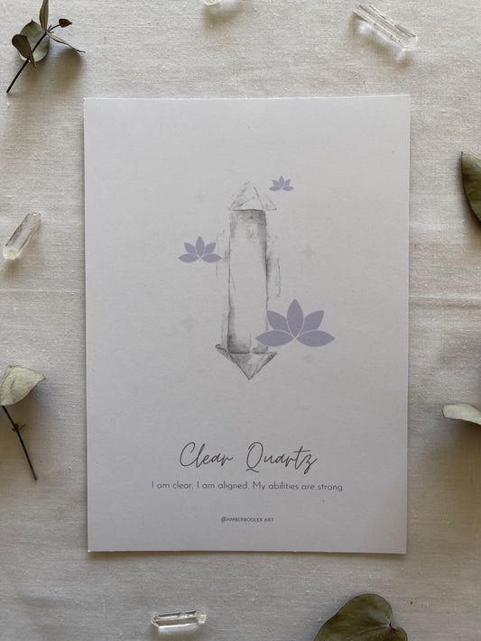 Clear Quartz Crystal Print