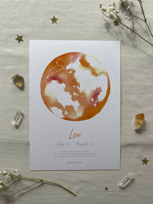 Zodiac Leo Art Print