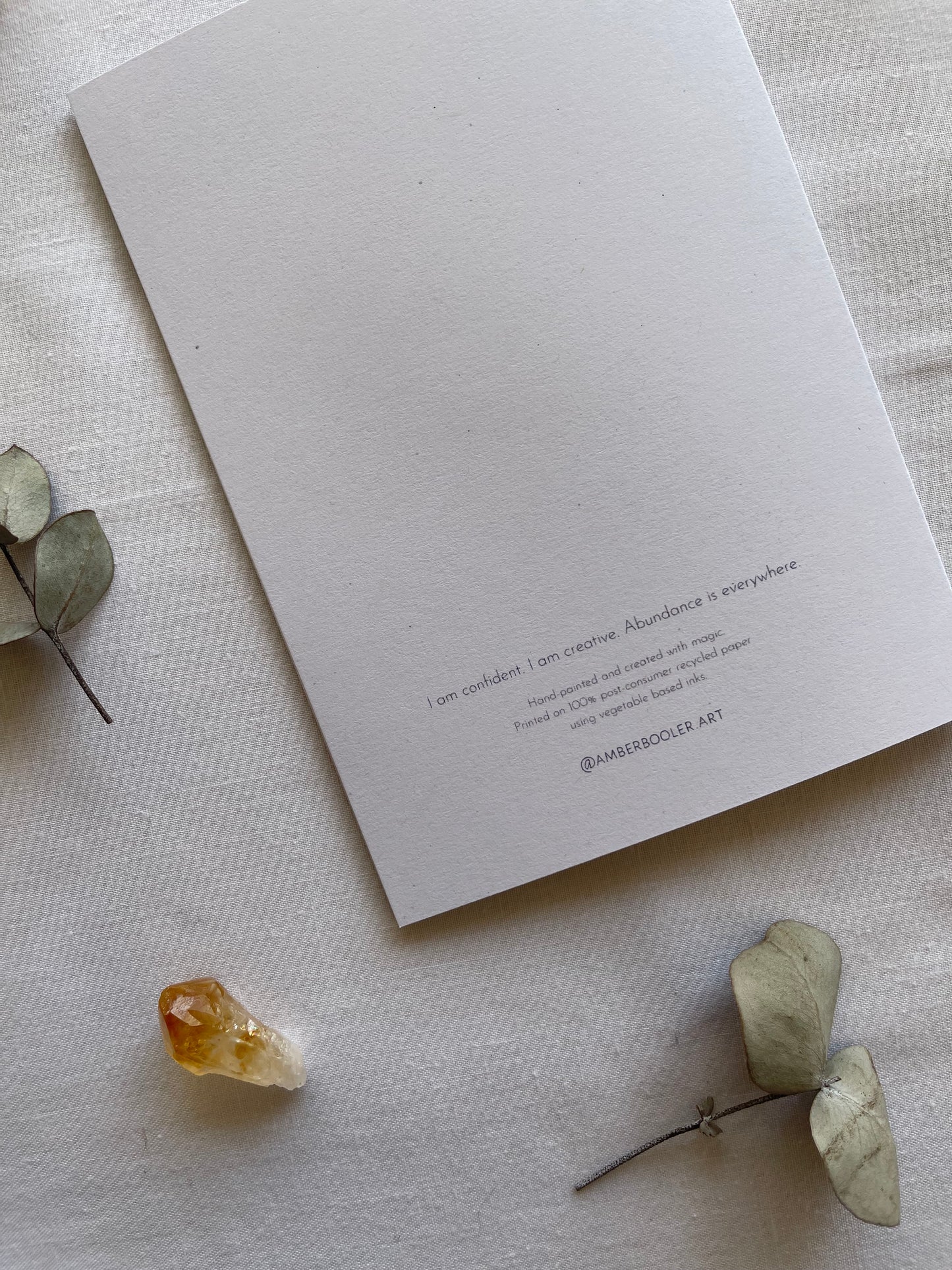 Citrine Crystal Blank Greeting Card