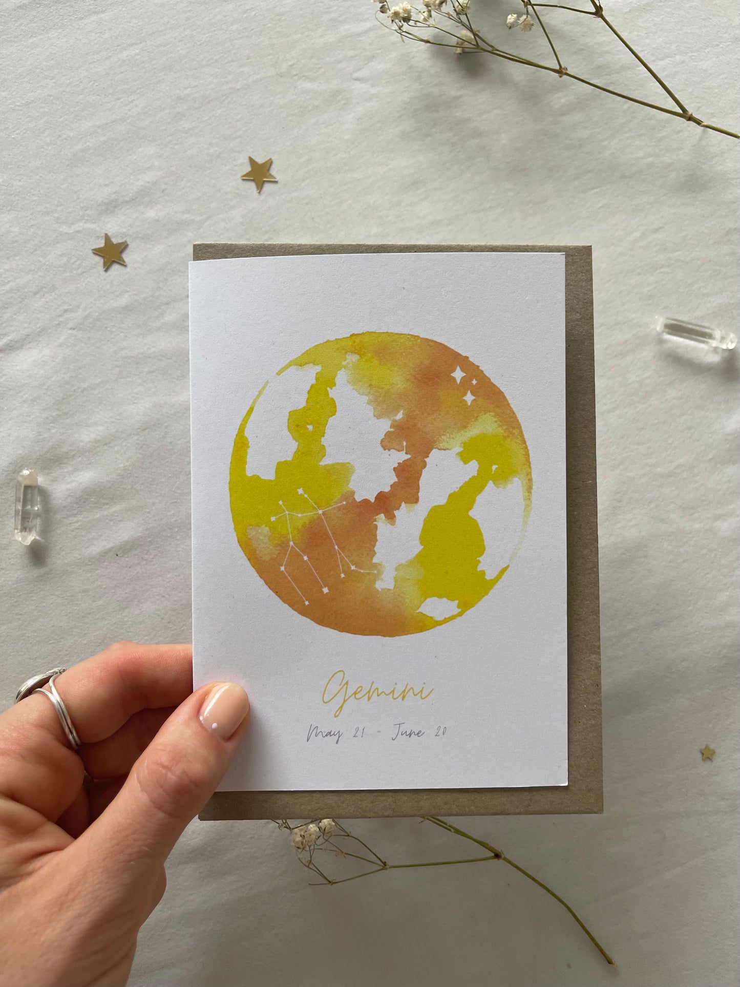 Zodiac Gemini Greeting Card