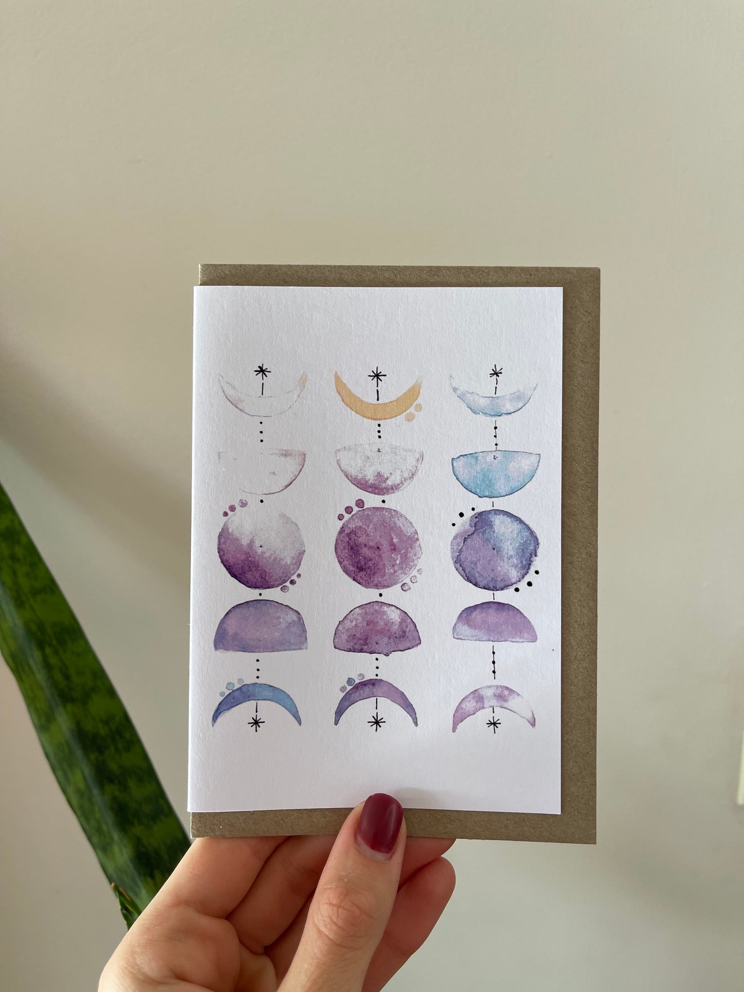 Lunar Moon Phase Blank Card