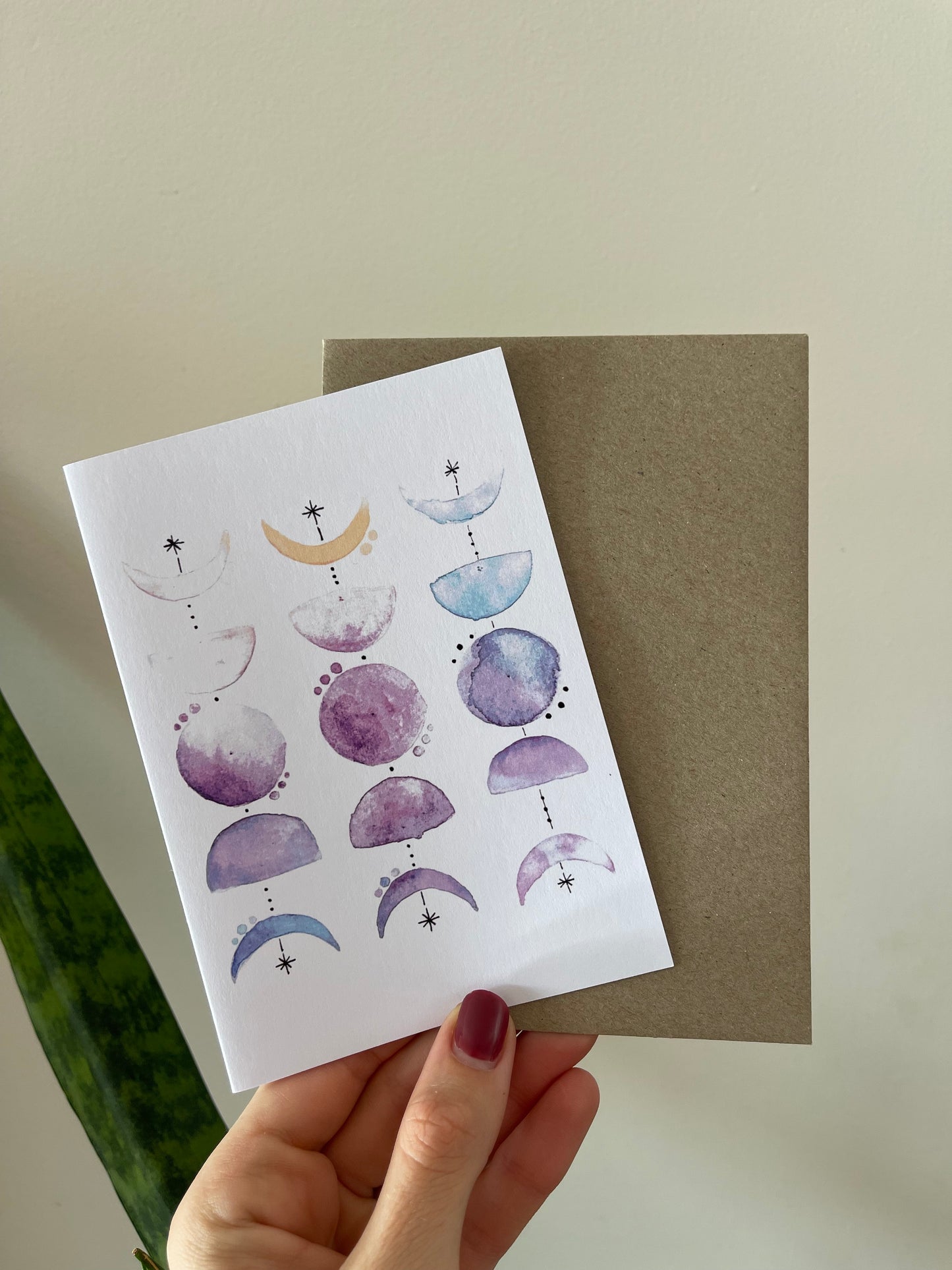 Lunar Moon Phase Blank Card